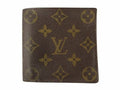 Louis Vuitton LV Portefeuille Marco Monogram Bifold Wallet Leather Brown