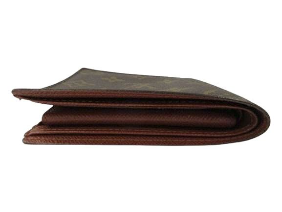 Louis Vuitton LV Portefeuille Marco Monogram Bifold Wallet Leather Brown — view 3