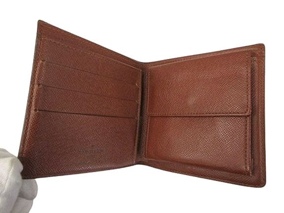 Louis Vuitton LV Portefeuille Marco Monogram Bifold Wallet Leather Brown — view 4