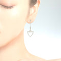 Gucci Horsebit Heart Earrings Drop Hook Sterling Silver