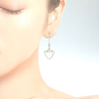 Gucci Horsebit Heart Earrings Drop Hook Sterling Silver