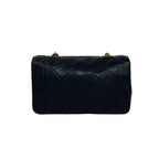 Chanel Card Diana CC Logo Lambskin Chain Shoulder Bag Black — view 3
