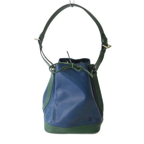 Louis Vuitton Noe Epi Shoulder Bag Drawstring Blue
