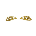 Chanel With Rice Vintage CC Logo Heart Motif Earrings Gold — view 4