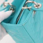 Dior Lady Cannage Leather 2-Way Handbag Blue — view 9