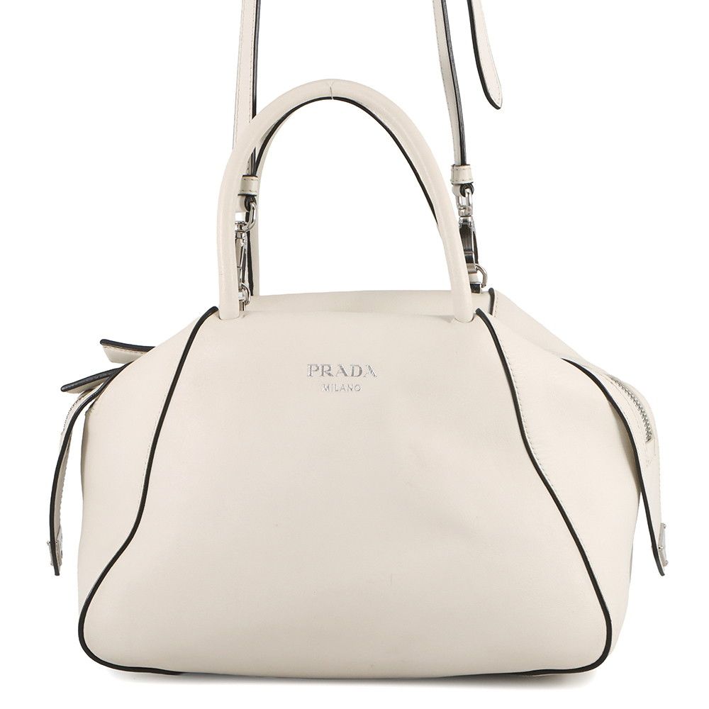 Prada Handbag Supernova Leather 2-Way Shoulder White