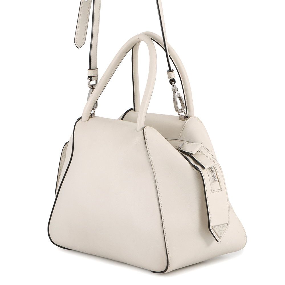 Prada Handbag Supernova Leather 2-Way Shoulder White — view 2