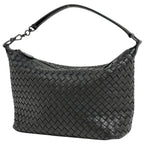 Bottega Veneta Intrecciato Handbag Leather Black