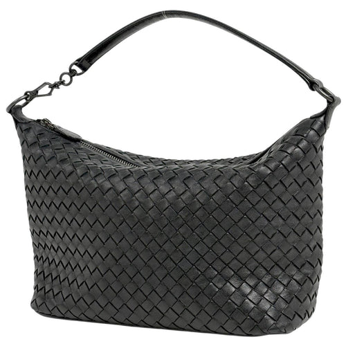 Bottega Veneta Intrecciato Handbag Leather Black