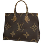 Louis Vuitton On The Go MM 2-Way Shoulder Bag Monogram Giant Tote Reverse Brown