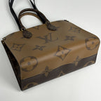 Louis Vuitton On The Go MM 2-Way Shoulder Bag Monogram Giant Tote Reverse Brown — view 2