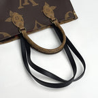 Louis Vuitton On The Go MM 2-Way Shoulder Bag Monogram Giant Tote Reverse Brown — view 7