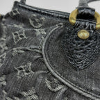 Louis Vuitton Neocavi GM 2-Way Handbag Monogram Denim Noir — view 6