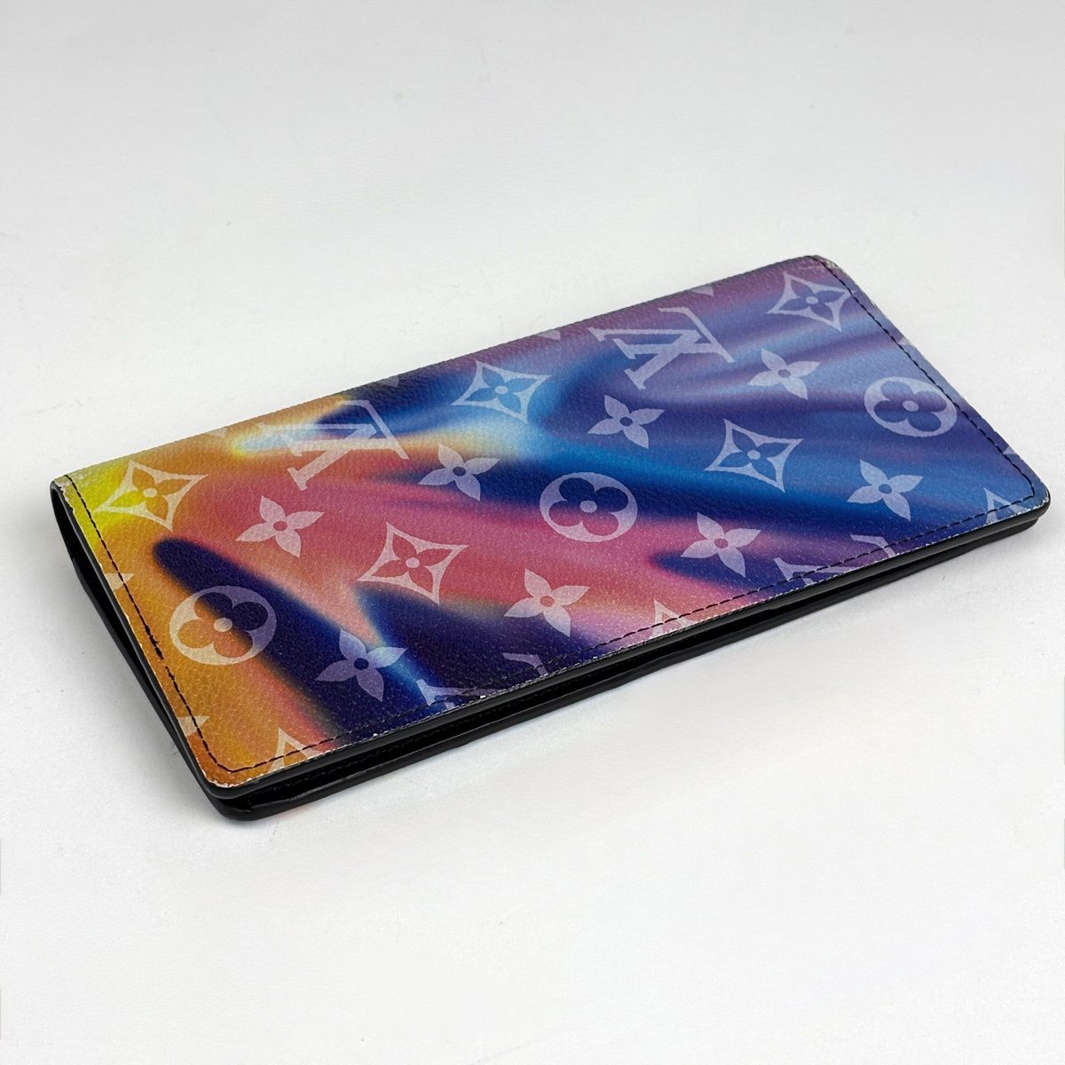 Louis Vuitton Portefeuille Brazza Bifold Monogram Sunset Wallet Multicolor Noir — view 2