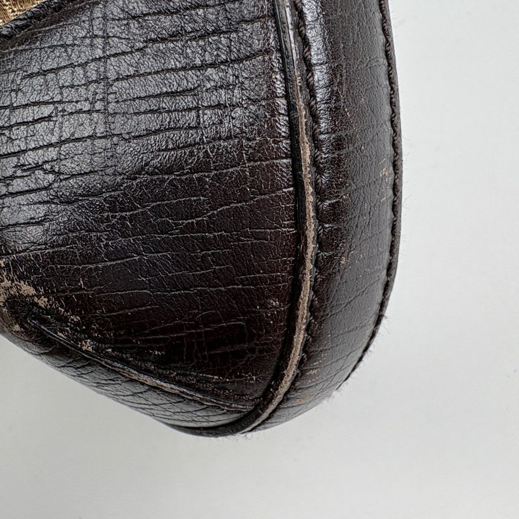 Gucci Horsebit Shoulder Bag GG Pattern Canvas Brown — view 4