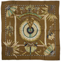 Hermes Carre 90 Brazil Scarf Silk Brown Multicolor