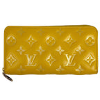 Louis Vuitton Zippy Wallet Coussin Monogram Embossed Leather Ginkgo Yellow