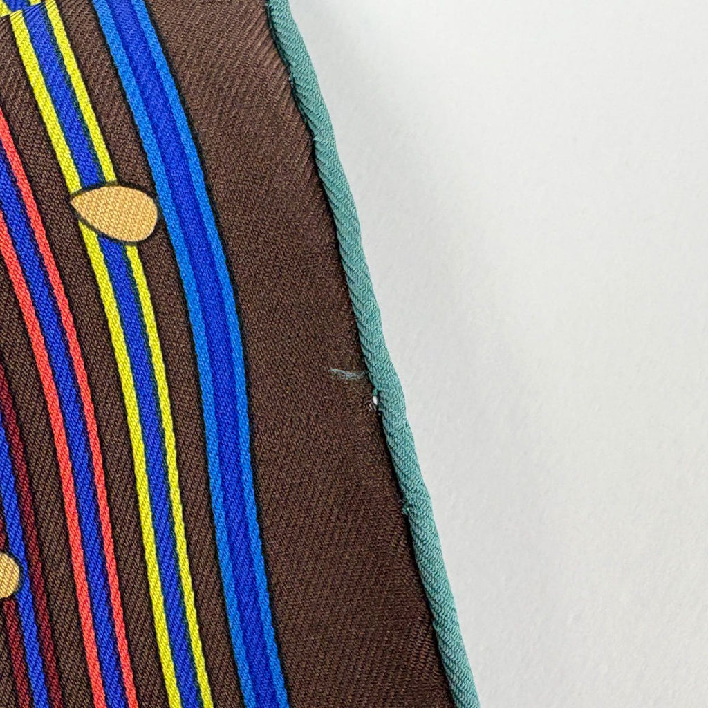 Hermes Carre 90 le Laboratoire du Temps Time Laboratory Scarf Silk Brown — view 4