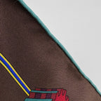 Hermes Carre 90 le Laboratoire du Temps Time Laboratory Scarf Silk Brown — view 3