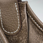 Hermes Evelyne 3 PM Perforated Logo Shoulder Bag Taurillon Clemence Etoupe — view 8