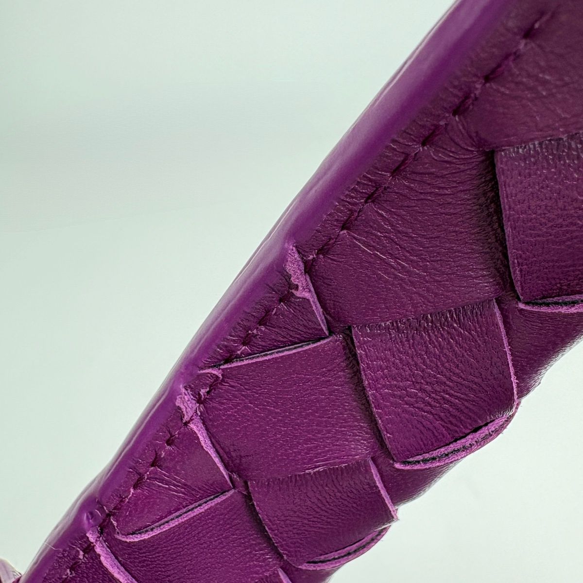 Bottega Veneta Campana Intrecciato Tote Leather Purple — view 7
