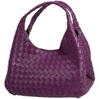 Bottega Veneta Campana Intrecciato Tote Leather Purple