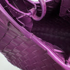 Bottega Veneta Campana Intrecciato Tote Leather Purple — view 9