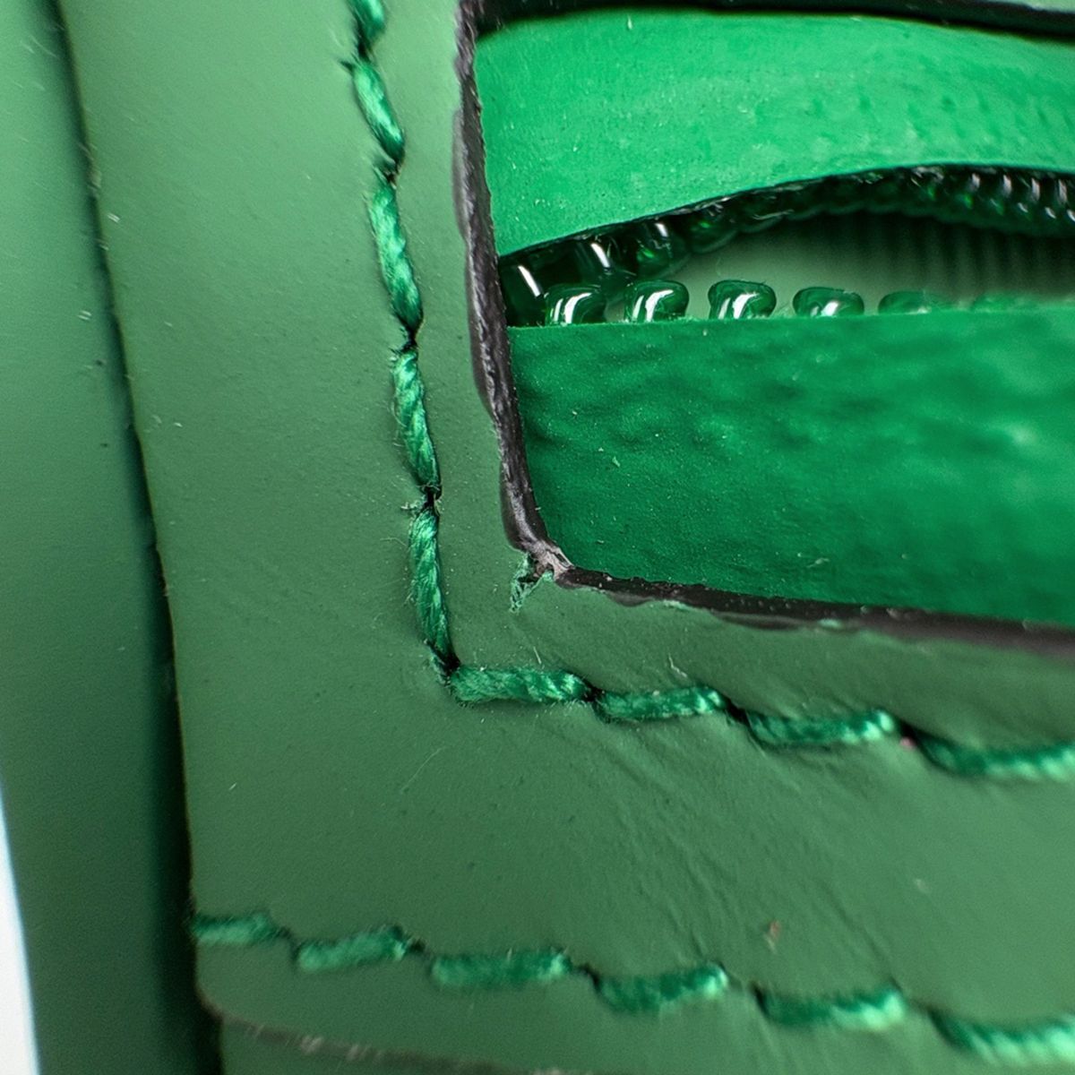 Gucci GG Rubber Effect Mini Shoulder Bag Leather Green — view 7