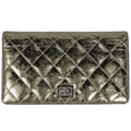 Chanel Bifold Wallet Quilted Leather Gold