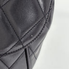 Chanel CC Logo Backpack Chain Leather Black — view 5