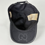 Gucci Jumbo GG Baseball Cap Hat Cotton Leather Black — view 3