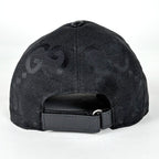 Gucci Jumbo GG Baseball Cap Hat Cotton Leather Black — view 2