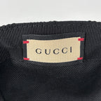 Gucci Jumbo GG Baseball Cap Hat Cotton Leather Black — view 5