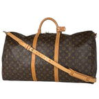 Louis Vuitton Keepall Bandouliere 60 Boston Bag Monogram Brown