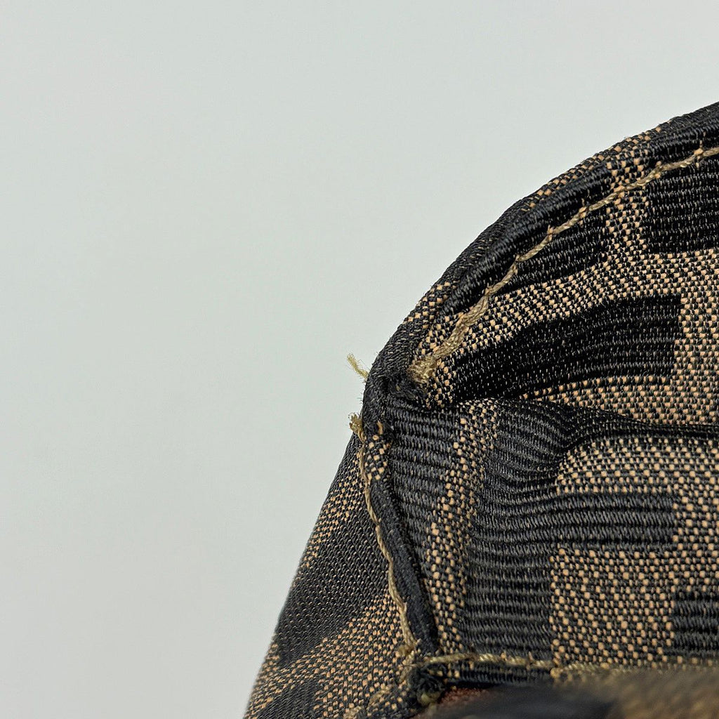 Fendi Zucca Pattern Handbag Canvas Brown — view 5