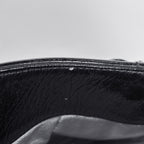 Chanel CC Logo Chain Shoulder Bag Enamel Patent Leather Black — view 7