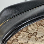 Gucci GG Marmont Chain Shoulder Bag Canvas Beige Black — view 4