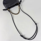 Loewe Logo Handbag 2-Way Flamenco Leather Black — view 6