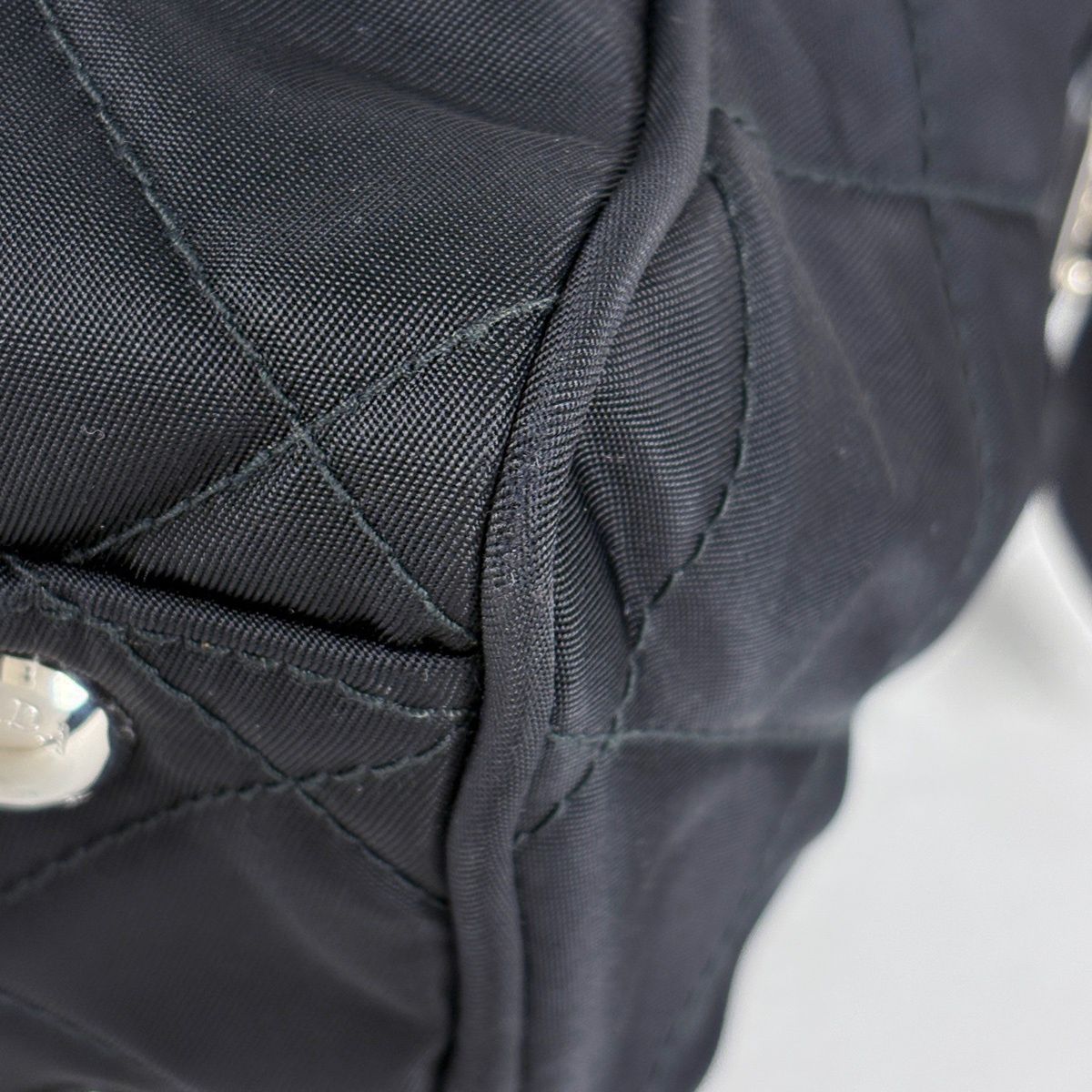 Prada Chain Tote Quilted Nylon Nero — view 3