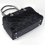 Prada Chain Tote Quilted Nylon Nero — view 2