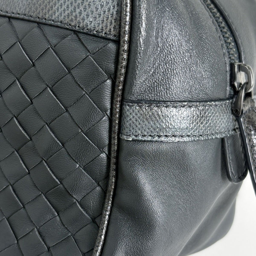 Bottega Veneta Intrecciato Chain Tote Leather Dark Green — view 4