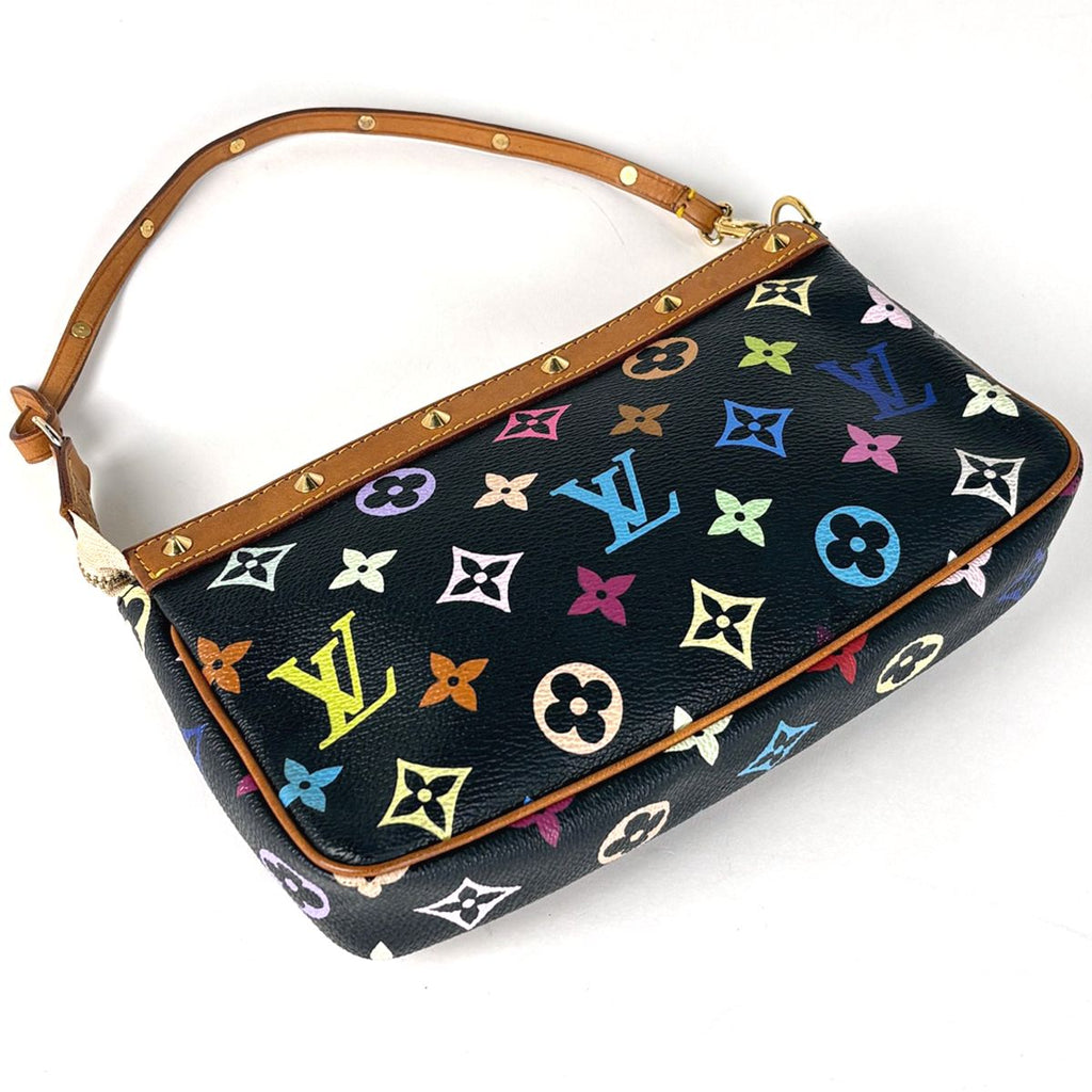 Louis Vuitton Pochette Monogram Multicolor Noir Handbag — view 2