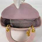 Dior Cannage Mini Handbag Leather Pink — view 9