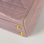 Dior Cannage Mini Handbag Leather Pink — view 3