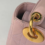 Dior Cannage Mini Handbag Leather Pink — view 6