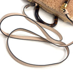 Fendi by the Way Mini Shoulder Shearling Calfskin Brown Beige Handbag Gold — view 7