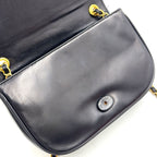 Chanel CC Logo Stitch Chain Leather Black Shoulder Bag Gold — view 7