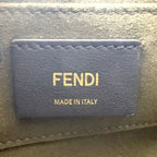 Fendi by the Way Mini Shoulder Shearling Calfskin Brown Beige Handbag Gold — view 4