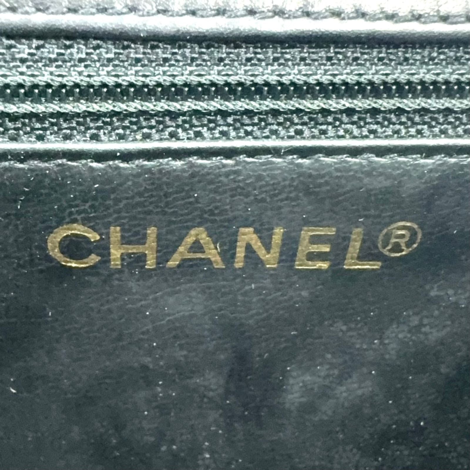 Chanel Quilted Belt Lambskin Black Bag Gold — view 4