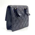 Chanel Quilted Belt Lambskin Black Bag Gold — view 2